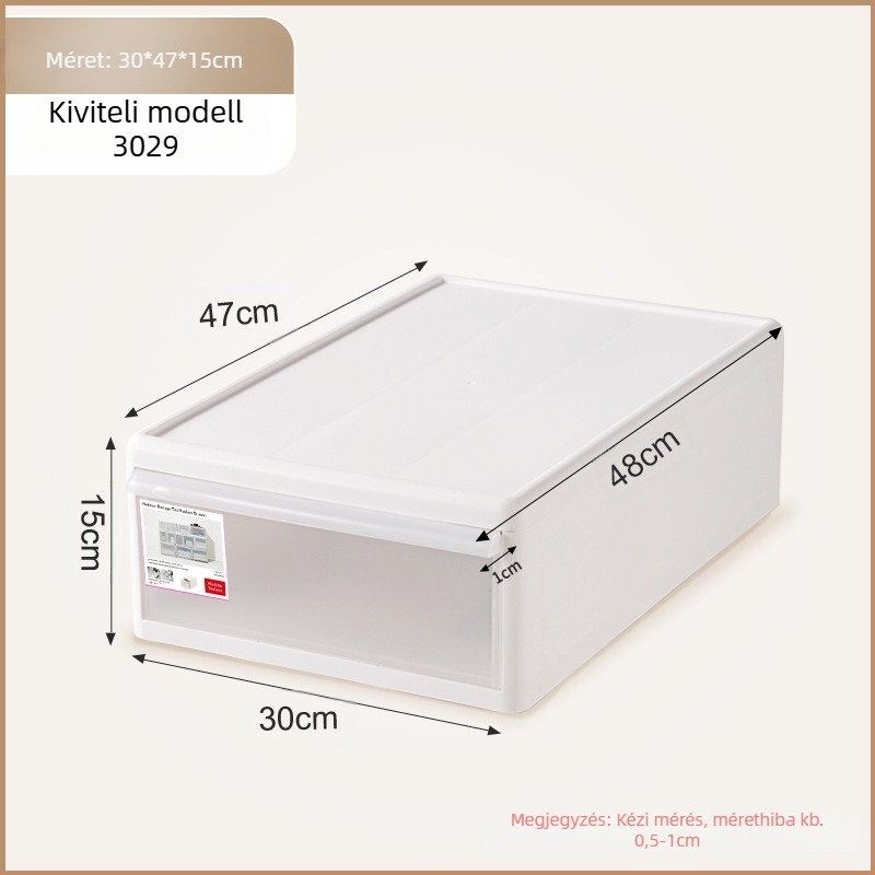 Matt felületű fiókos tároló fehérnemű és zokni számára, 20–30 L, PP műanyag, porálló, modellek 3021–3024