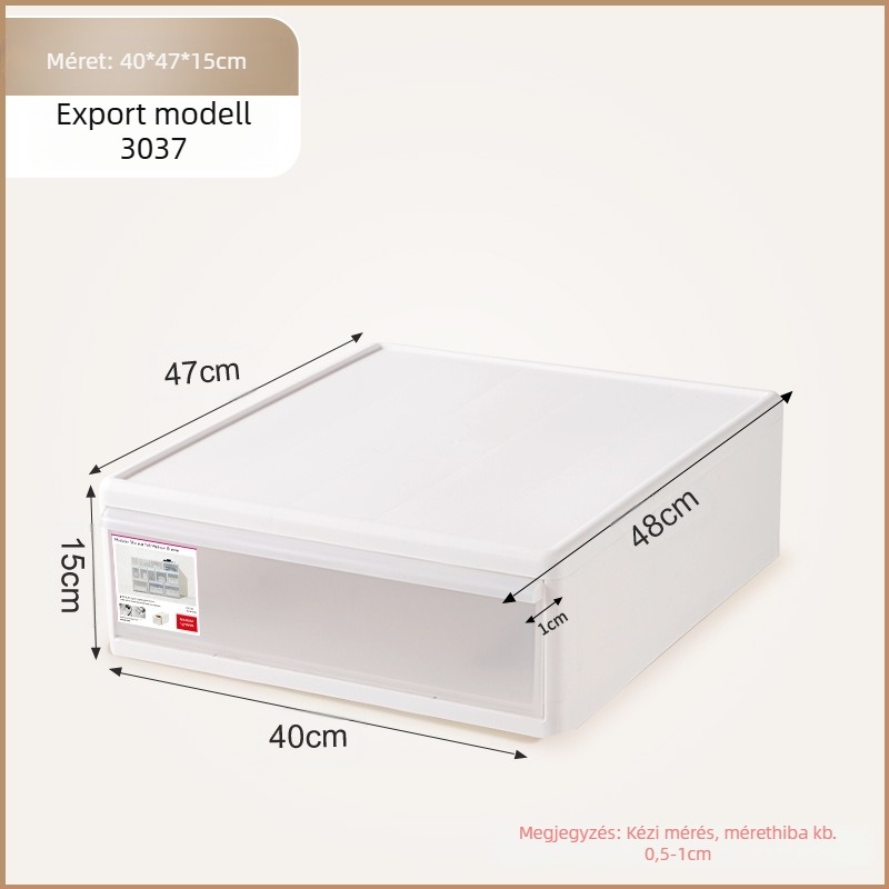 Matt felületű fiókos tároló fehérnemű és zokni számára, 20–30 L, PP műanyag, porálló, modellek 3021–3024