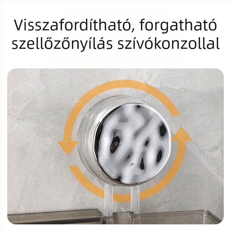 Fürdőszobai falra szerelhető vákuumos tároló | Műanyag | Egylépcsős | Könnyű luxus | Thriving