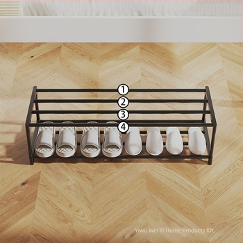 A6L Ágy alatti cipőállvány - helytakarékos, 2-3 rétegű tárolás, műanyag + acélcső, modern egyszerű stílus, modell CX