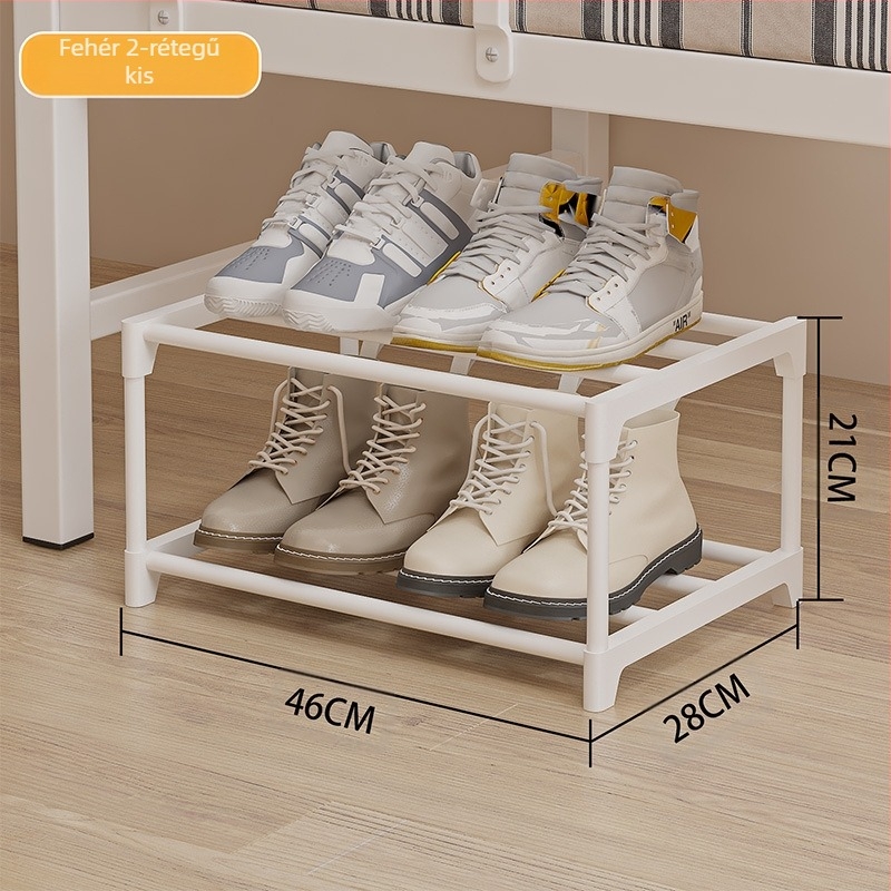 A6L Ágy alatti cipőállvány - helytakarékos, 2-3 rétegű tárolás, műanyag + acélcső, modern egyszerű stílus, modell CX