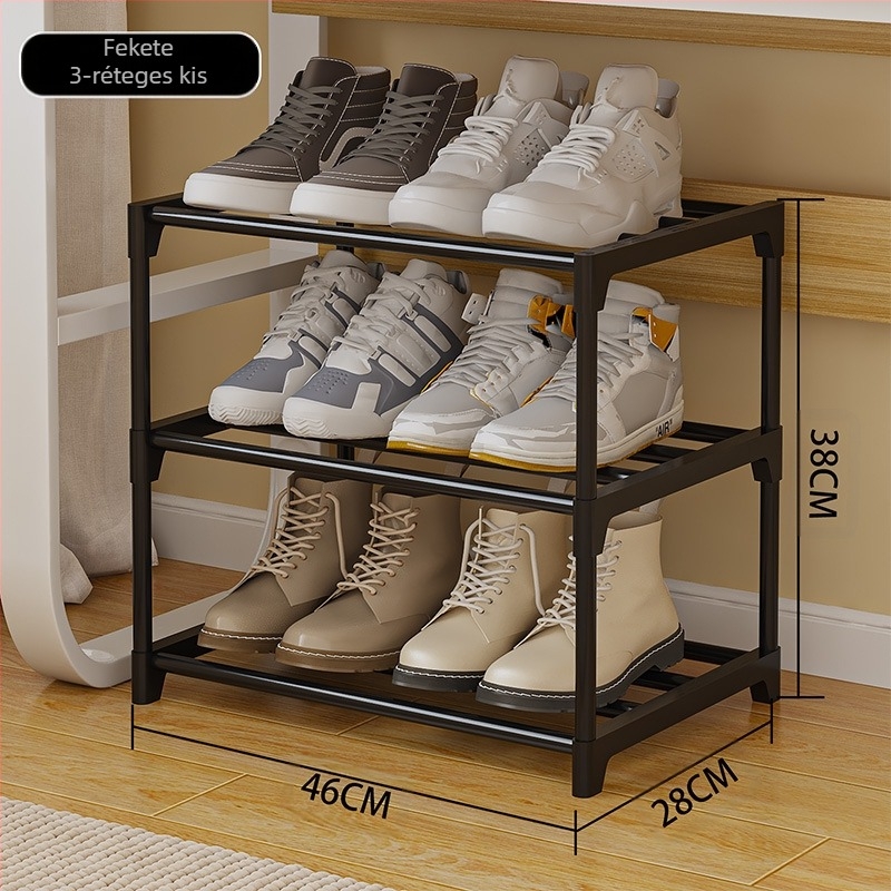 A6L Ágy alatti cipőállvány - helytakarékos, 2-3 rétegű tárolás, műanyag + acélcső, modern egyszerű stílus, modell CX