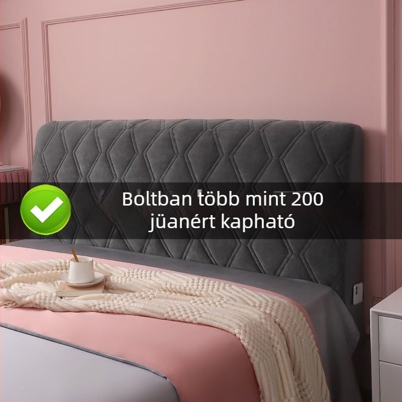 Fejtámla takaró puha flanel anyagból, modern minimalista stílus, porvédő takaró a fejtámlához.