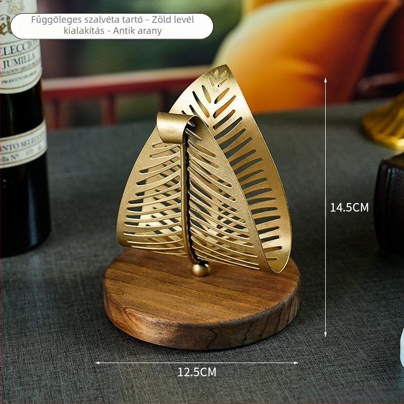 Szalvétatartó - levél alakú, vasból készült, skandináv stílus, Master gu