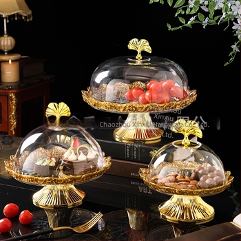 Műanyag gyümölcs- és desszerttál aranyozott felülettel, könnyed luxus stílus, minőségi termék, nem importált