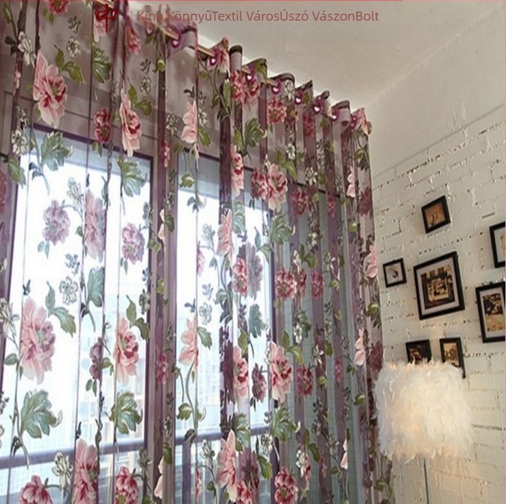 Pamut géz függöny, anyag: 90% pamut, súly 115 g/m², fényáteresztő, alkalmas nappalira, hálószobára, erkélyre, pásztor stílus