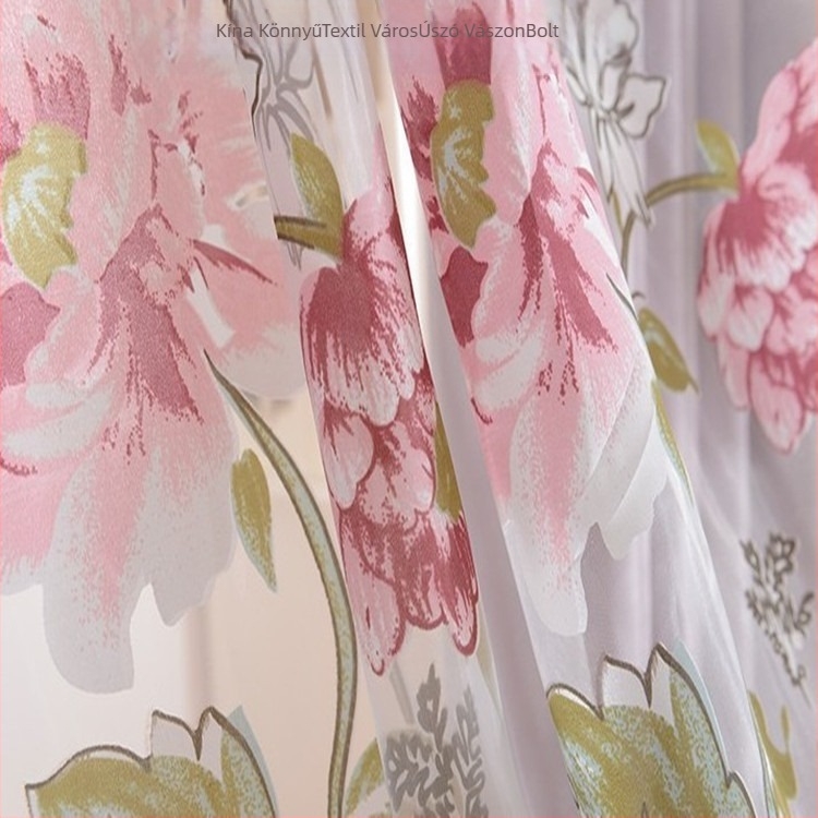 Pamut géz függöny, anyag: 90% pamut, súly 115 g/m², fényáteresztő, alkalmas nappalira, hálószobára, erkélyre, pásztor stílus