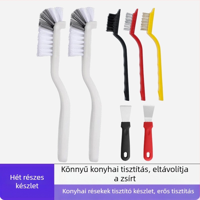 Lijie Tisztító Ecsetek Készlet - Hosszú nyelű konyhai ecsetek poharakhoz, réseihez és tűzhelyhez (műanyag, 2017 téli bemutató)
