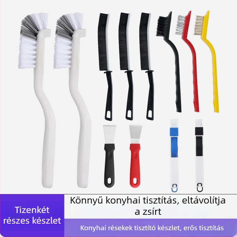 Lijie Tisztító Ecsetek Készlet - Hosszú nyelű konyhai ecsetek poharakhoz, réseihez és tűzhelyhez (műanyag, 2017 téli bemutató)