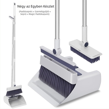 Stick Clean műanyagból készült seprő és lapátkészlet, Zhejiang eredetű, 12 darabos csomag, 2024.4-ben piacra dobva