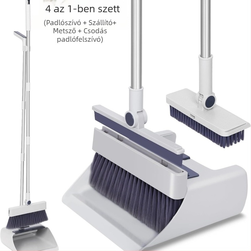 Stick Clean műanyagból készült seprő és lapátkészlet, Zhejiang eredetű, 12 darabos csomag, 2024.4-ben piacra dobva