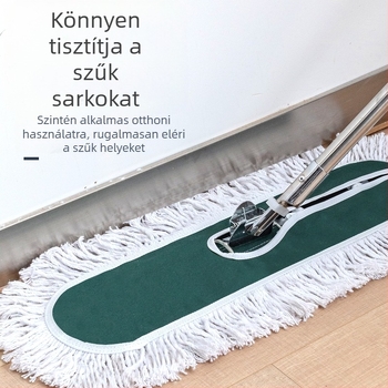 Por toló felmosó, pamut fej, rozsdamentes acél nyél, 145 cm hosszú nyél, 500–800 g tömeg