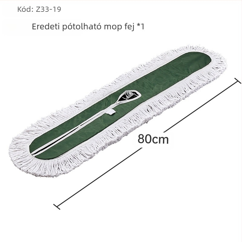 Por toló felmosó, pamut fej, rozsdamentes acél nyél, 145 cm hosszú nyél, 500–800 g tömeg