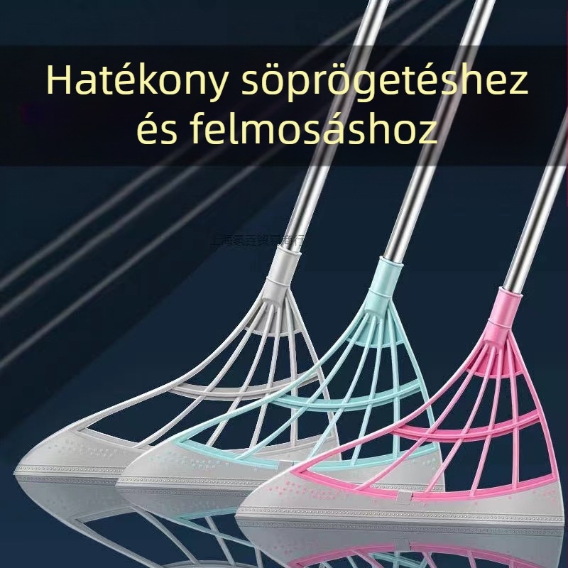 Szilikonból készült seprű háztartási használatra, műanyag + rozsdamentes acél; származási hely Zhejiang; tömeg 129; bevezetés éve 2022.