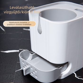 WC-kefe falra szerelhető, fúrás nélkül, lefolyó alap, háztartási használatra