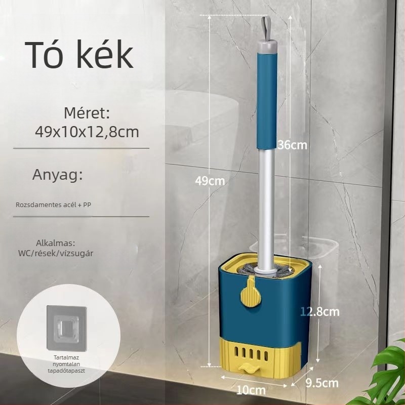 WC-kefe falra szerelhető, fúrás nélkül, lefolyó alap, háztartási használatra