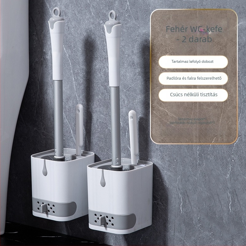 WC-kefe falra szerelhető, fúrás nélkül, lefolyó alap, háztartási használatra