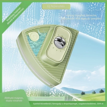 Kétoldalas mágneses üvegtisztító víztartállyal, állítható műanyag ház, otthoni használatra