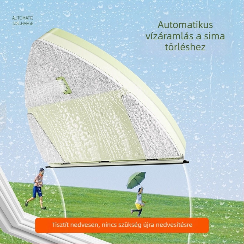 Kétoldalas mágneses üvegtisztító víztartállyal, állítható műanyag ház, otthoni használatra