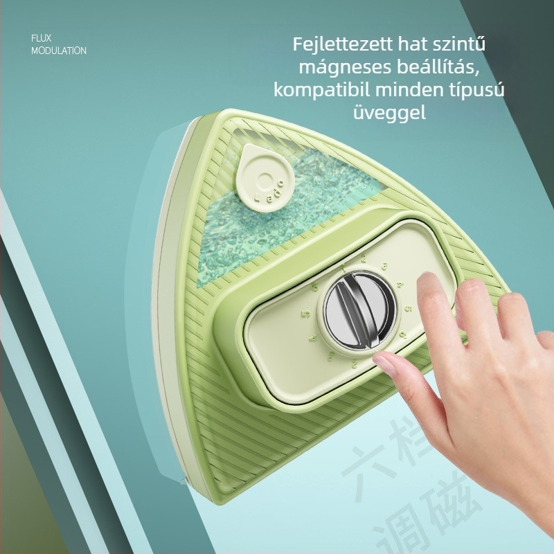 Kétoldalas mágneses üvegtisztító víztartállyal, állítható műanyag ház, otthoni használatra