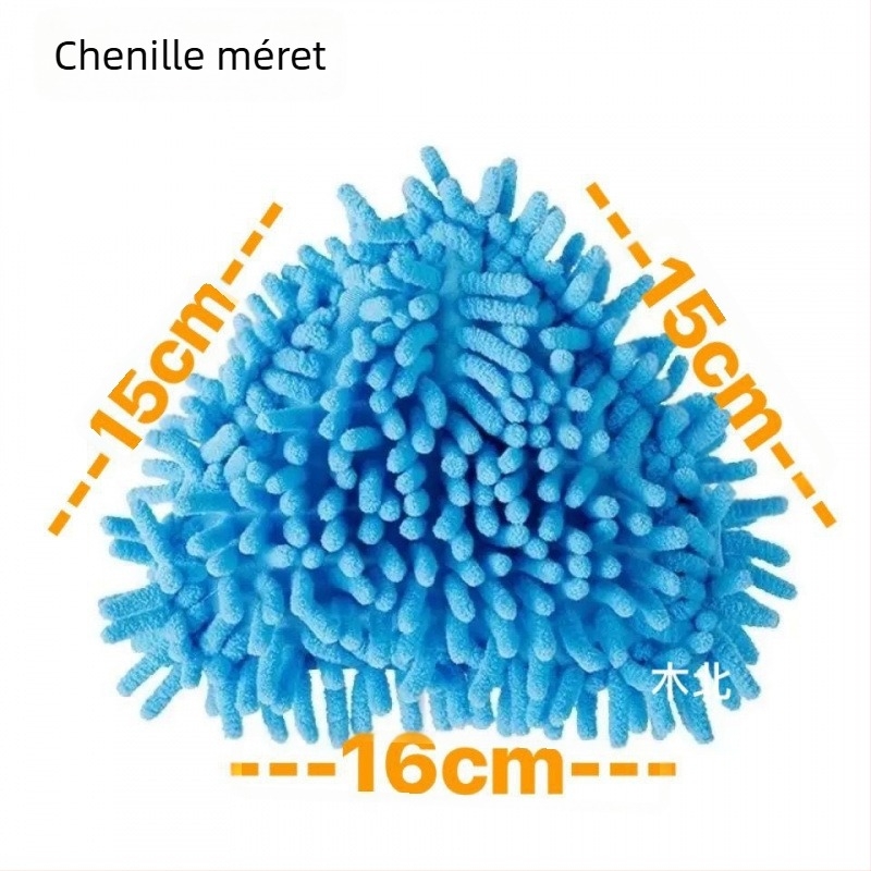 Háromszög alakú chenille mop — többfelületes tisztítás falakra, padlókra, csempékre és mennyezetre