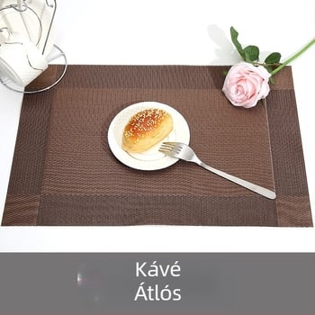Európai stílusú modern PVC étkezési alátét diagonális dupla kerettel, vízálló, olajálló, égésálló, hőszigetelő