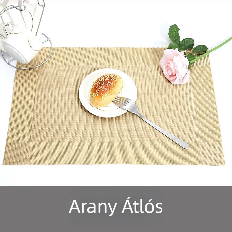 Európai stílusú modern PVC étkezési alátét diagonális dupla kerettel, vízálló, olajálló, égésálló, hőszigetelő