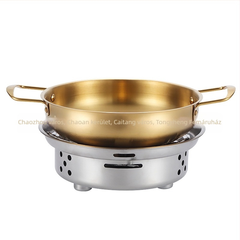 Koreai stílusú vastagfalú rozsdamentes acél tészta- és levesfazék, háztartási használatra, nem elektromos, általános tűzhelyhez