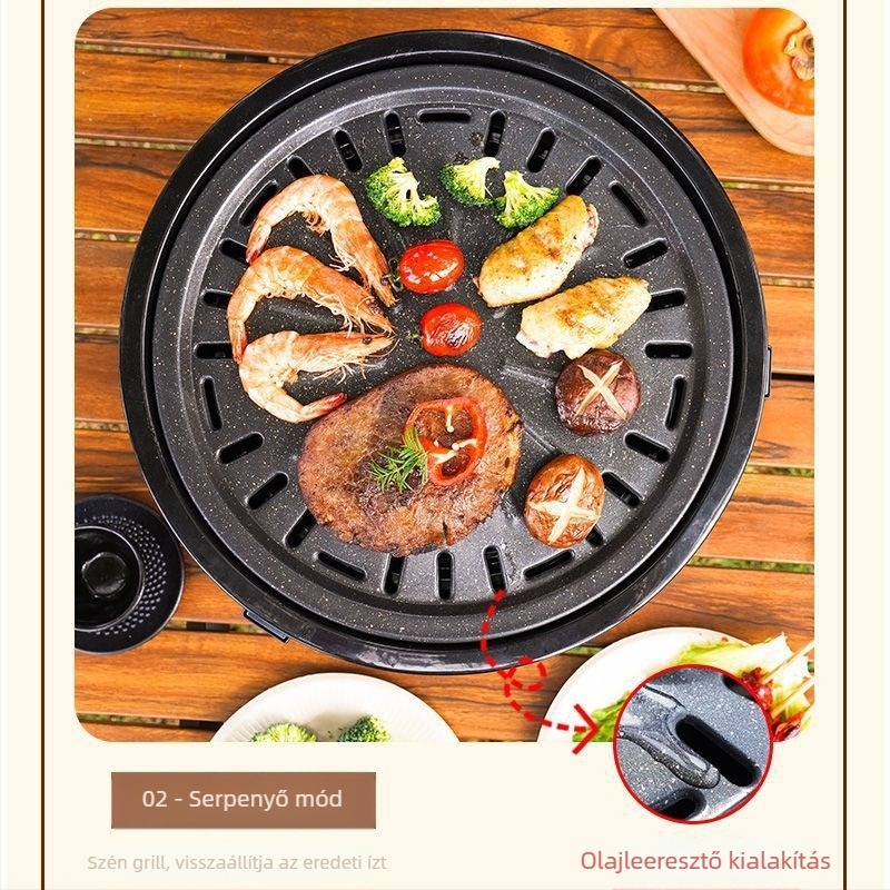 Hordozható ívelt alakú faszenes grill, összecsukható kemping grill rozsdamentes acél drótkerettel, 2,5 kg