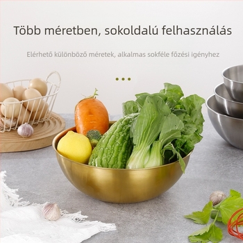 Saláta tál, szabálytalan forma, 201 rozsdamentes acél, csiszolt felület, modern egyszerű stílus