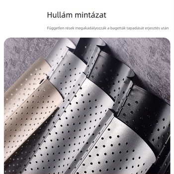 Beike Kör bagett sütőforma szénacélból készült bevonattal és tapadásmentes felülettel, 2/3/4 rekeszel; alkalmas pizzához, tortához és mousse-hoz