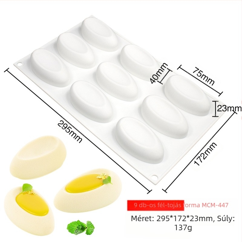 Szilikon 6 rekeszes mousse- és csokoládé forma, különböző alakzatokkal (csillagok, Rubik-kocka, szív); alkalmas fondant és csokoládék készítéséhez, kézzel készített szappanokhoz és aromaterápiás gyertyákhoz.