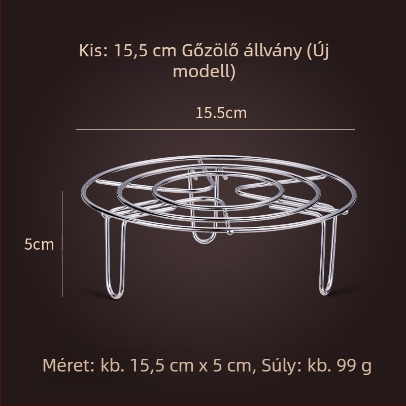 Háromszög alakú gőzölő rács 304-es rozsdamentes acélból – Multifunkcionális gőzölő rács otthoni és kereskedelmi használatra