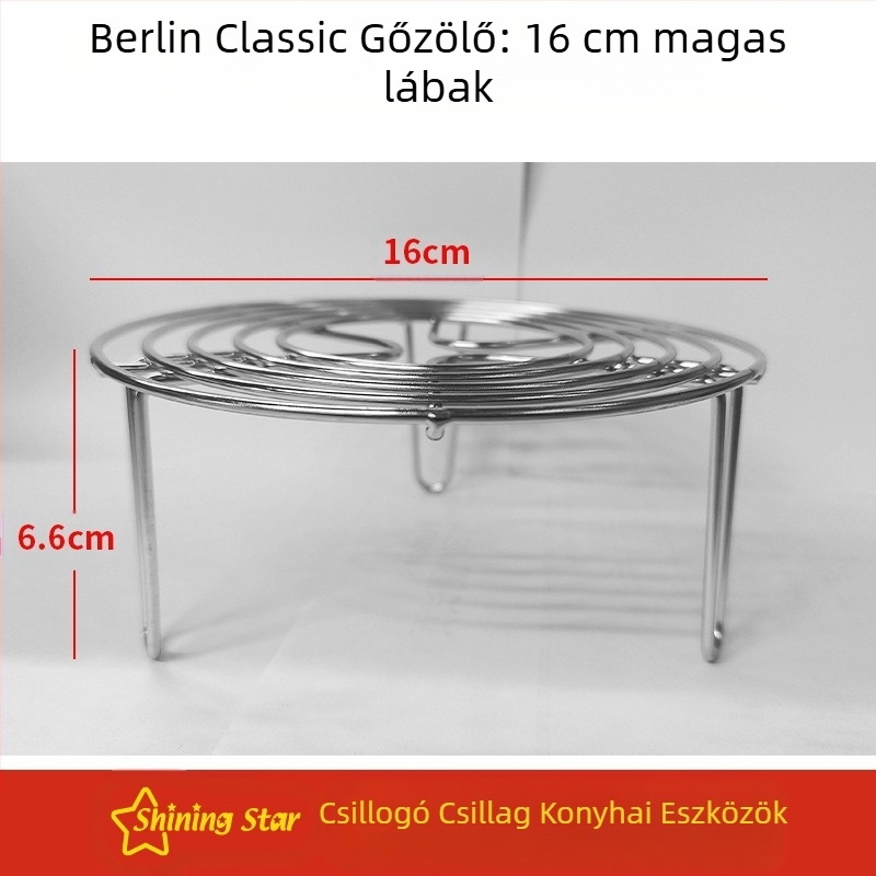 Háromszög alakú gőzölő rács 304-es rozsdamentes acélból – Multifunkcionális gőzölő rács otthoni és kereskedelmi használatra