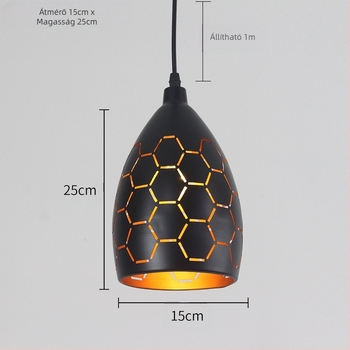 Vas csillár, retro ipari stílus, LED fény, 220V, 10–15㎡ hatótér