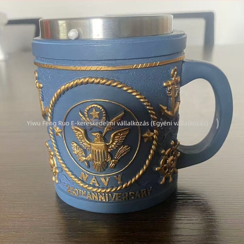 3D katonai tematikájú gyanta bögre, gyanta alkotások, karton csomagolás