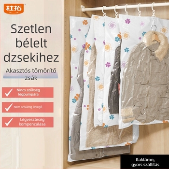 Du Tuo Vákuumos Tömörítő Táska Pehelykabátokhoz, Oldalsó Akasztóval, PET/PE Anyag