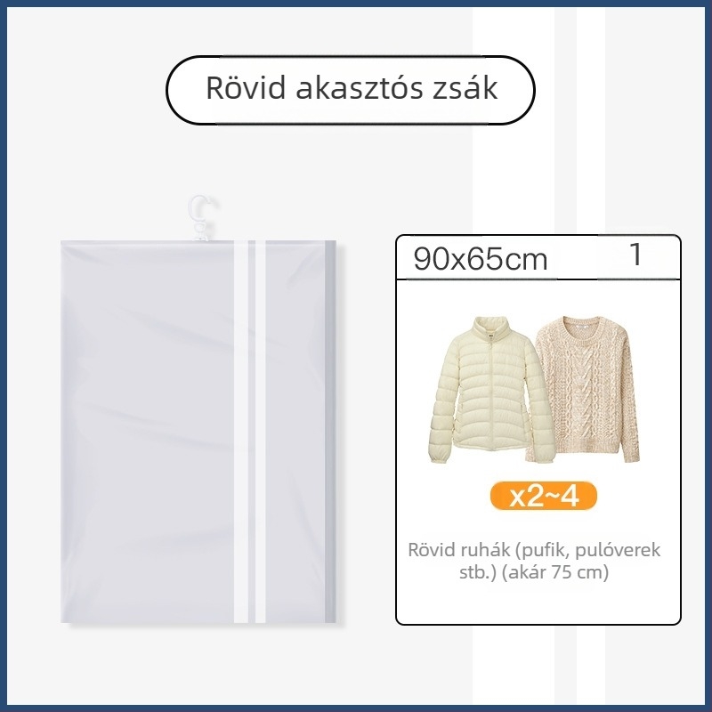 Du Tuo Vákuumos Tömörítő Táska Pehelykabátokhoz, Oldalsó Akasztóval, PET/PE Anyag