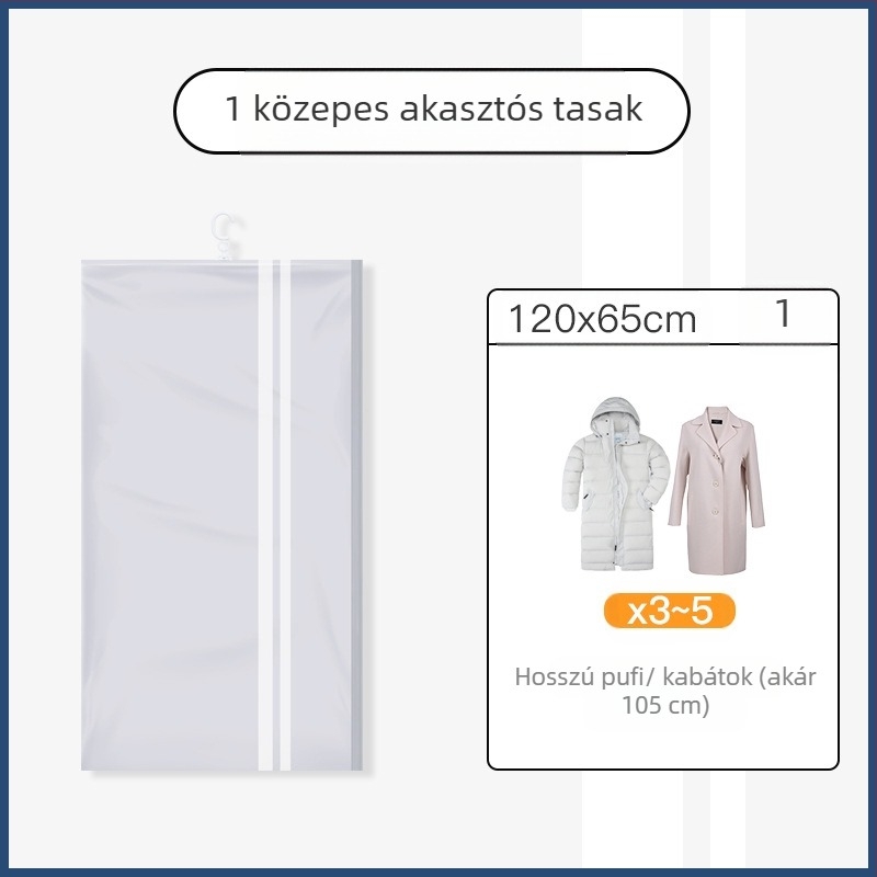 Du Tuo Vákuumos Tömörítő Táska Pehelykabátokhoz, Oldalsó Akasztóval, PET/PE Anyag