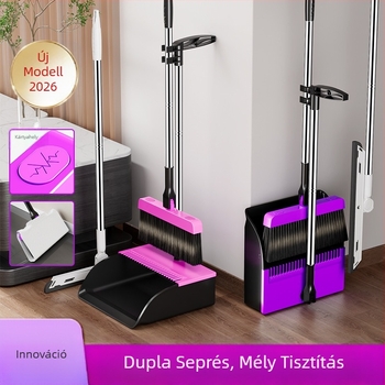 Seprű és lapát készlet – Műanyag, 2025-ös bevezetés, Súly 800 g, Csomagolásonkénti mennyiségek: 32 zacskó, 20 doboz, 34 nagy tétel