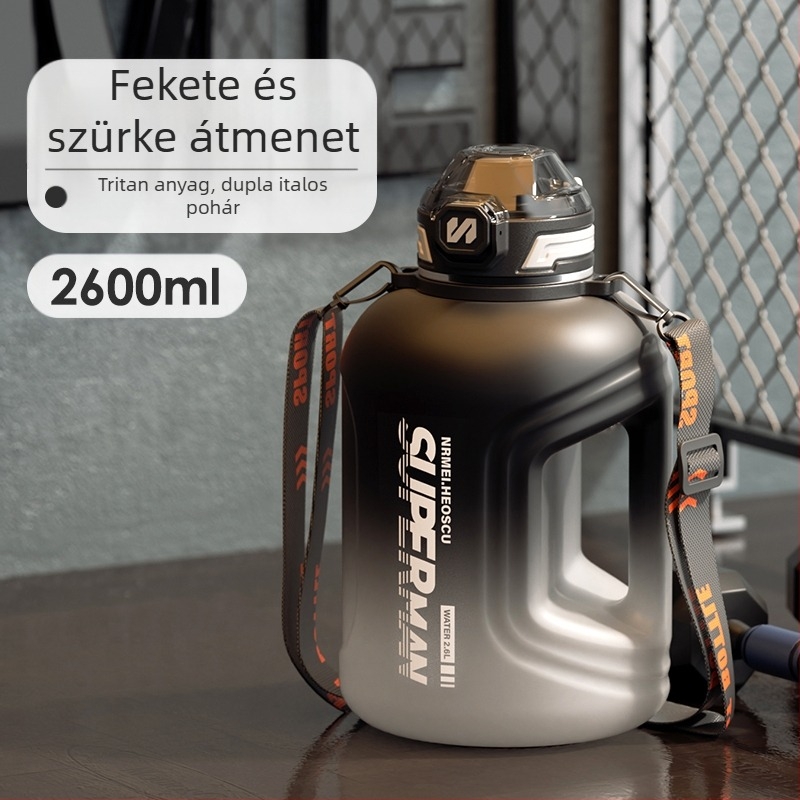 Sportos vízpalack teás szeparációval, magas hőmérsékletnek ellenálló, nagy kapacitású; Anyag: Műanyag; Márka: Egyéb