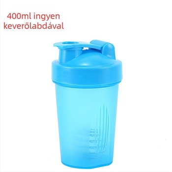 Shaker pohár sporthoz, PP műanyag, 400 ml kapacitás, egykamrás test, logó nyomtatás, személyre szabható