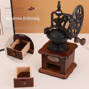Bochen hordozható kézi kávédaráló OEM támogatással, nyomtatott logóval, testreszabható feldolgozással, könnyű luxus retro stílus