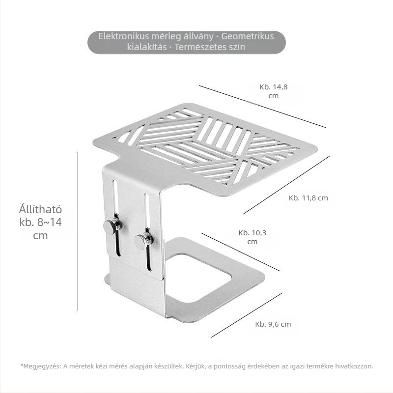 Kávégéphez elektronikus mérőkeret, polírozott felület, tálca csomagolás, 30 db dobozonként, testreszabás elérhető
