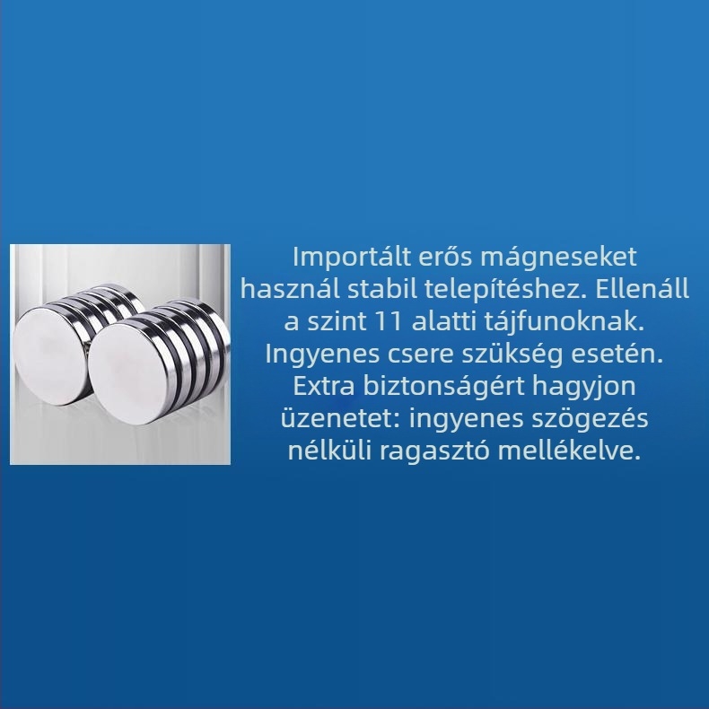 Kültéri klímaberendezés egységének védőburkolata, modell P66D; erős mágneses rögzítés; automata működés; vízálló; cseppmentes védelem