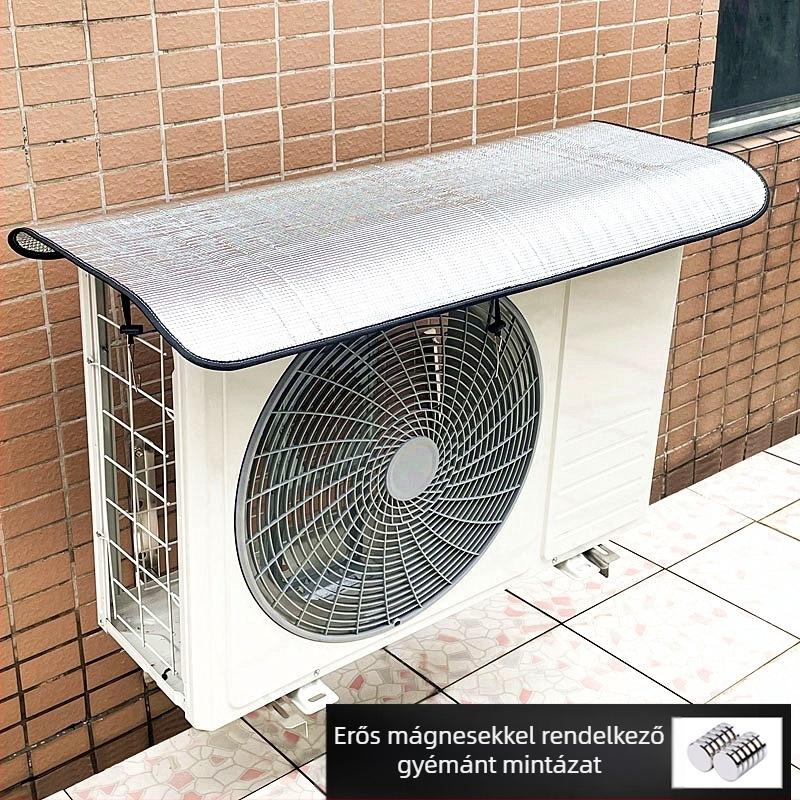 Kültéri klímaberendezés egységének védőburkolata, modell P66D; erős mágneses rögzítés; automata működés; vízálló; cseppmentes védelem