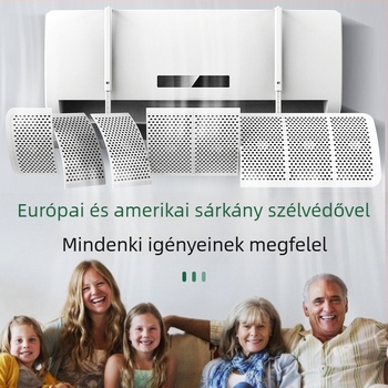 Falihoz szerelhető klímaberendezés légáramlat-deflektora, ABS, univerzális légirányváltás, hálószoba számára
