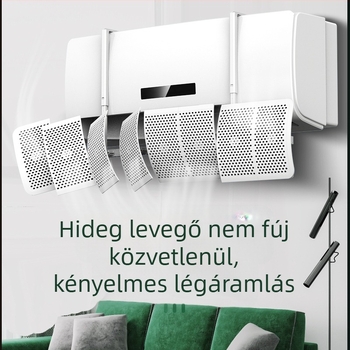 Falihoz szerelhető klímaberendezés légáramlat-deflektora, ABS, univerzális légirányváltás, hálószoba számára