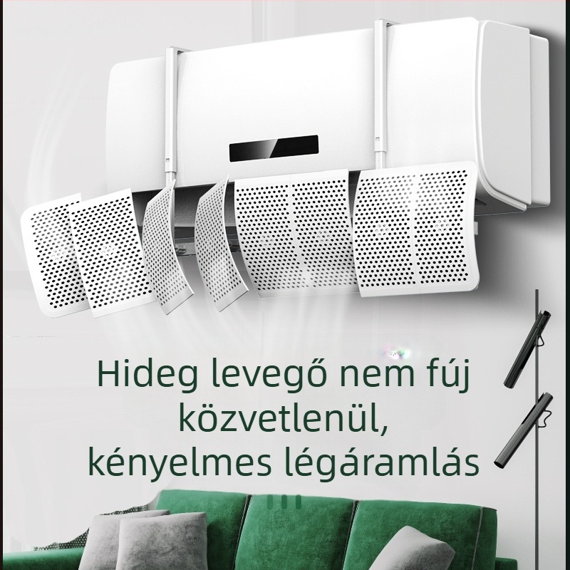 Falihoz szerelhető klímaberendezés légáramlat-deflektora, ABS, univerzális légirányváltás, hálószoba számára