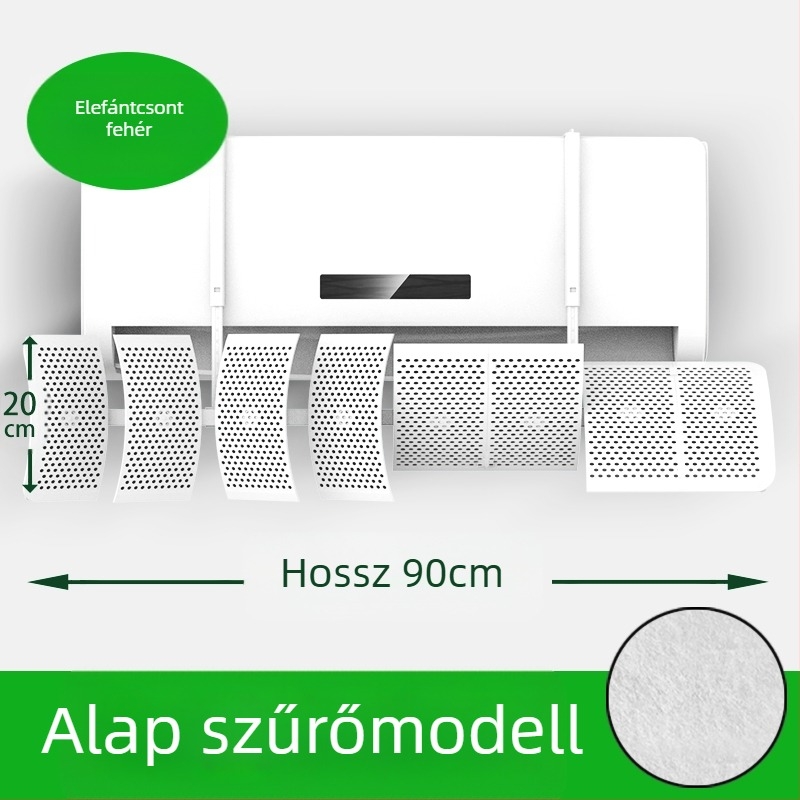Falihoz szerelhető klímaberendezés légáramlat-deflektora, ABS, univerzális légirányváltás, hálószoba számára